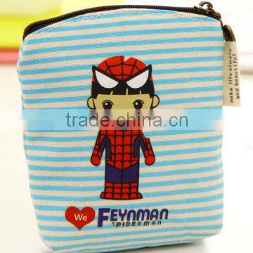 New Design Striped Printing Canvas Coin Purse With Low Price photo-4