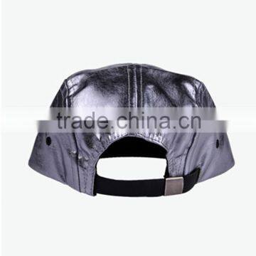 5 Panel Embroidery Patch Leather Skull Hats photo-5