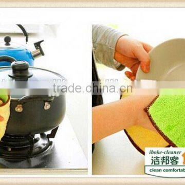 Kitchen dish cup sponge chenille microfiber scouring pad material