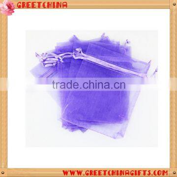 Eco-friendly Recyclable Drawstring Organza Cosmetic Bags