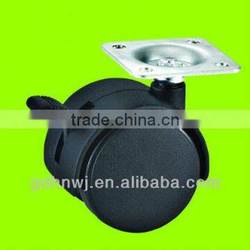 swivel top plate furniture PA PP casters wheels(with brake)(FC12A)