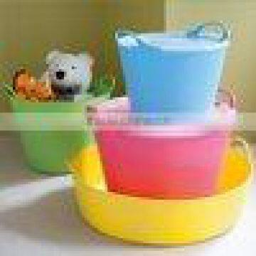 Colorful plastic buckets,food grade plastic pail,baskets,REACH