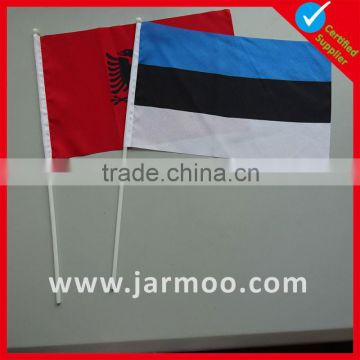 advertising polyester us waving flag with pole