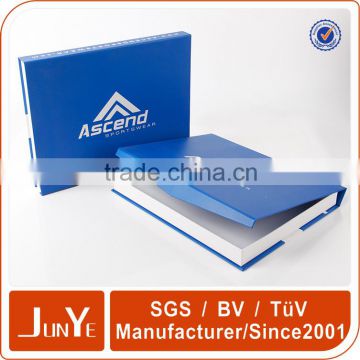 Guangzhou factory high end custom blue book clothing box