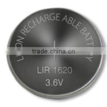 Button Cell Battery 3.6 Volt LIR1620 Lithium Rechargeable Battery Lir1620 Lir2016