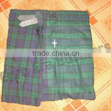 New Mens Scottish Tartan Kilt/ Scottish Black watch kilt In All Sizes