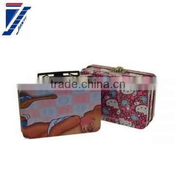 food Containers beatiful designs square tin can handle tin boxes