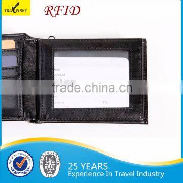 New Design Four Fold Durable Young Man Leather RFID Wallet photo-4
