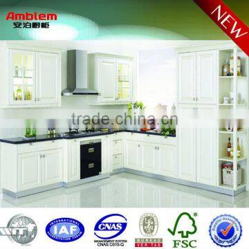 White PVC Roman kitchen cabinet