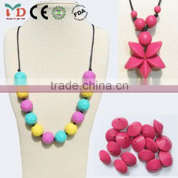 2014 Newest silicone beads wholesale, food grade silicone teething beads bulk, silicone beads and jewelry making