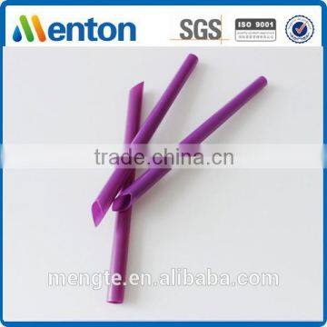 plastic big purple cut milkshake straw