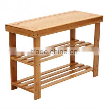 carved bamboo shoes stool & rack