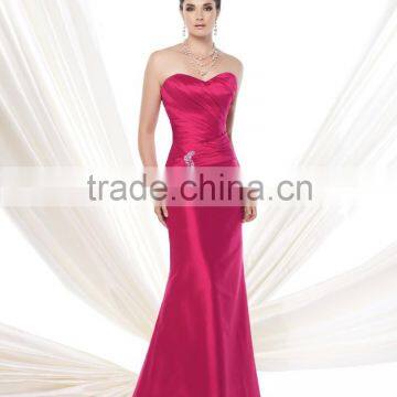 Wholesale 2015 New Swetheart Party Dress Elegant Satin Evening Gown Pleat Prom Dress XP-69 photo-3