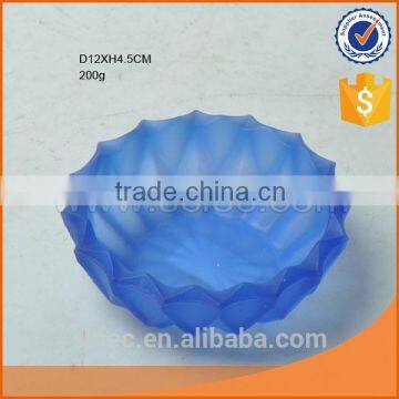 blue flower shaped glass cigar ashtray