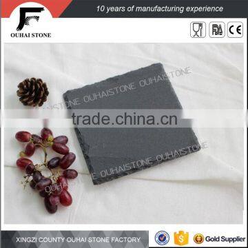 China natural balck stone slate cheese board wholesale for restaurant,hotel...