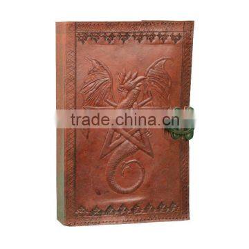 Stylish Personal Journal Celtic Embossed Lunar Magic Journal Cover Genuine Handmade Leather