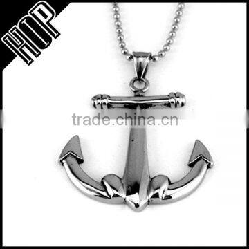 Fashion Vintage Stainless Steel Silver Plated Anchor Alloy Charm Necklace