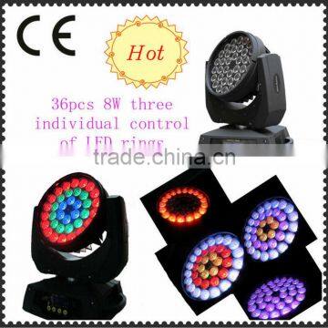 fancy 36pcs 8W rgbw 4 in 1 wash moving head led stage light