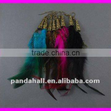 Fashion Feather Plume Oversized Jewelry Earring(EJEW-R1)