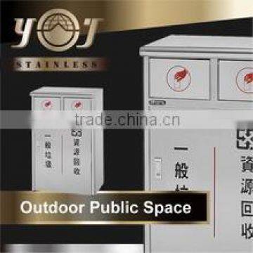 120L School Stainless Steel Silver Rubbish Waste Recycling Bin photo-4