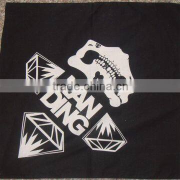 100%cotton black base printed bandana