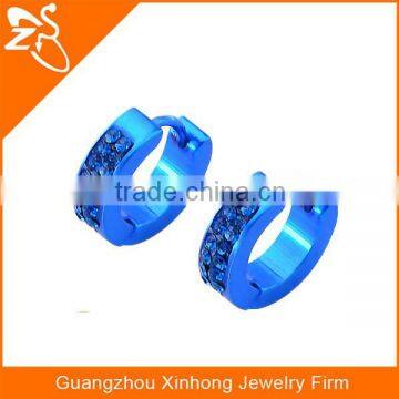 fashion medical steel earring, wholesale daily wear earrings, crystal paint hoop earrings