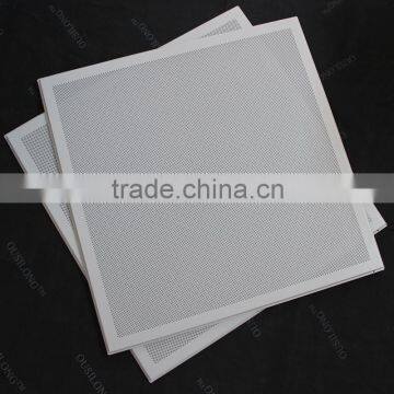1.8mm Perforated White GI / Metal Acoustic False Ceiling Panels 600x600mm photo-2