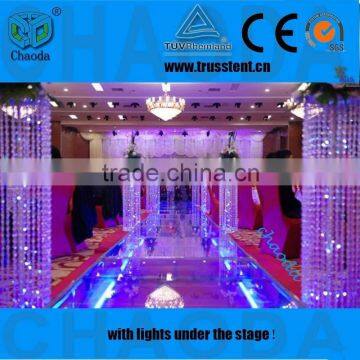 Alumninum adjustable acrylic glass wedding stage backdrop design                        
                                                Quality Choice