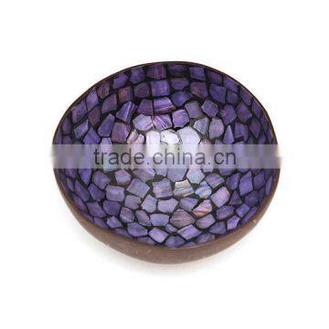 Best selling eco-friendly handmade purple lacquer coconut shell bowl
