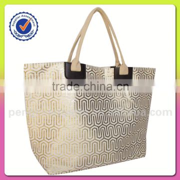 Shoulder tote bag style and polyester with paper material shopping handbags