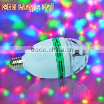 magic rgb led full color rotating lamp B22 base