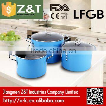 Hard Anodized Blue ceramic pasta pot Cooking Pot