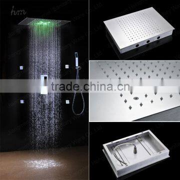 European Shower Jet System 360*500mm Wall Panel Embeded Ceiling Rainfall Shower Head Set With Body Jet photo-3