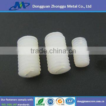 plastic Slotted hex socket cap grub screw