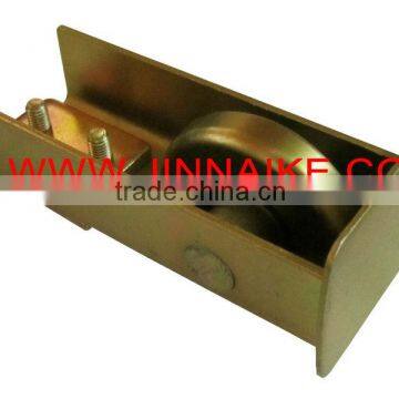 sliding steel guide wheel front with steel plate used for sliding gate track