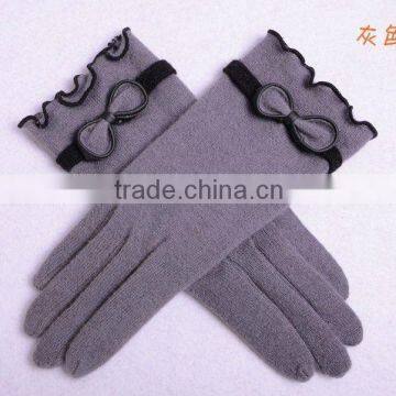 whole sale cute fashional cashmere gloves for girls