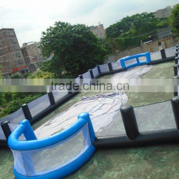 2016 hot funny newest outdoor inflatable soccer field