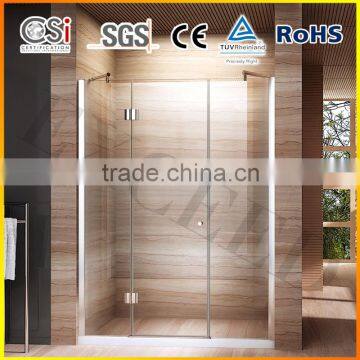 8MM glass frameless hinged shower wall panels EX-401