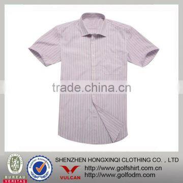 2013 Stripe Custom Pocket Men Shirts Short Sleeve For Summer