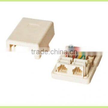 dual port telephone surface mount box