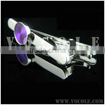 elegant restrained purple zircon jewelry profession tie clip/tie bar/tie pin