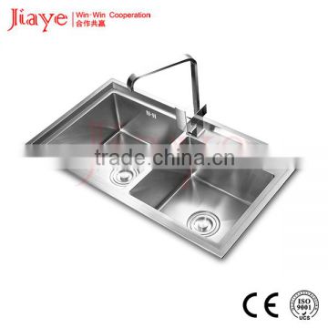 Customized top-mount handmade sink on size/304 stainless steel kitchen sink JY-7246L