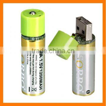 Rechargeable Battery For Toys/USB Charging AA Battery 1.5V 2000mAh