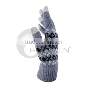 Customizable Five Fingers Soft Knitted Gloves for Ipad