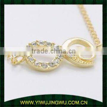 gold Diamond Accent Infinity Necklace(JW-W24)