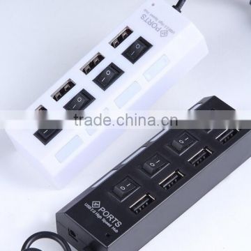 Hot selling Plastic USB Hub 2.0/4 Pcs Mini New Design USB Hub