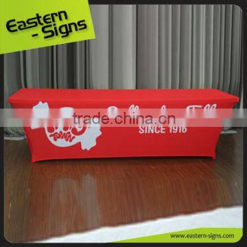 Trade Show Advertising Transfer Printing Polyester Restaurant Table Cloth For Sale