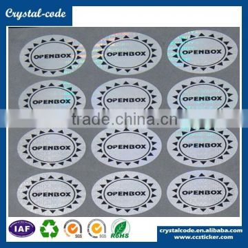 Labeling adhesive protective void sticker