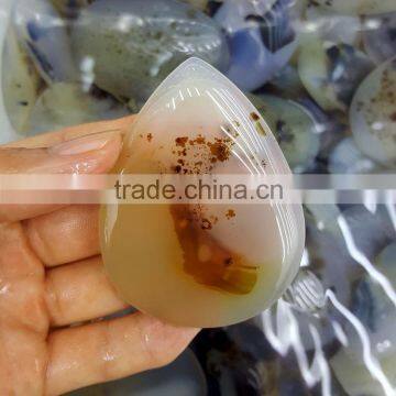Water Drop Shaped Agate Slabs Pendants Jewelry