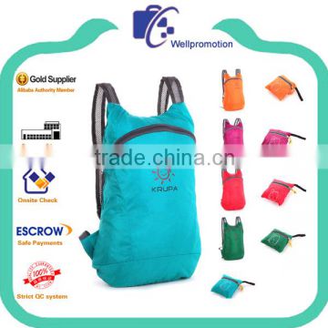 wellpromotion polyester folded bagpack